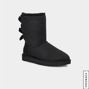 *FLASH SALE/FREE SHIPPING TODAY ONLY* NWT UGG Bailey Bow II - Black. Never worn!